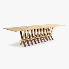 Riva 1920 Wine Table by Carlo Colombo in Solid Oak & Barrel Staves W 300cm 118.1