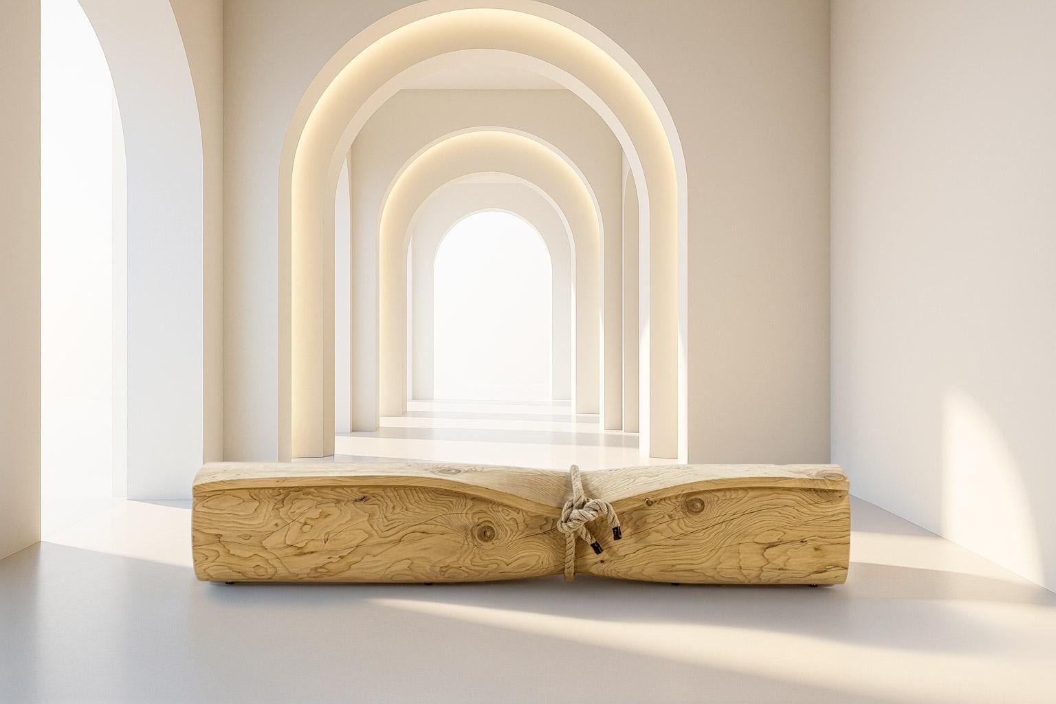 Contemporary Riva 1920 WRAP Bench - Design Lualdi Meraldi Studio For Sale