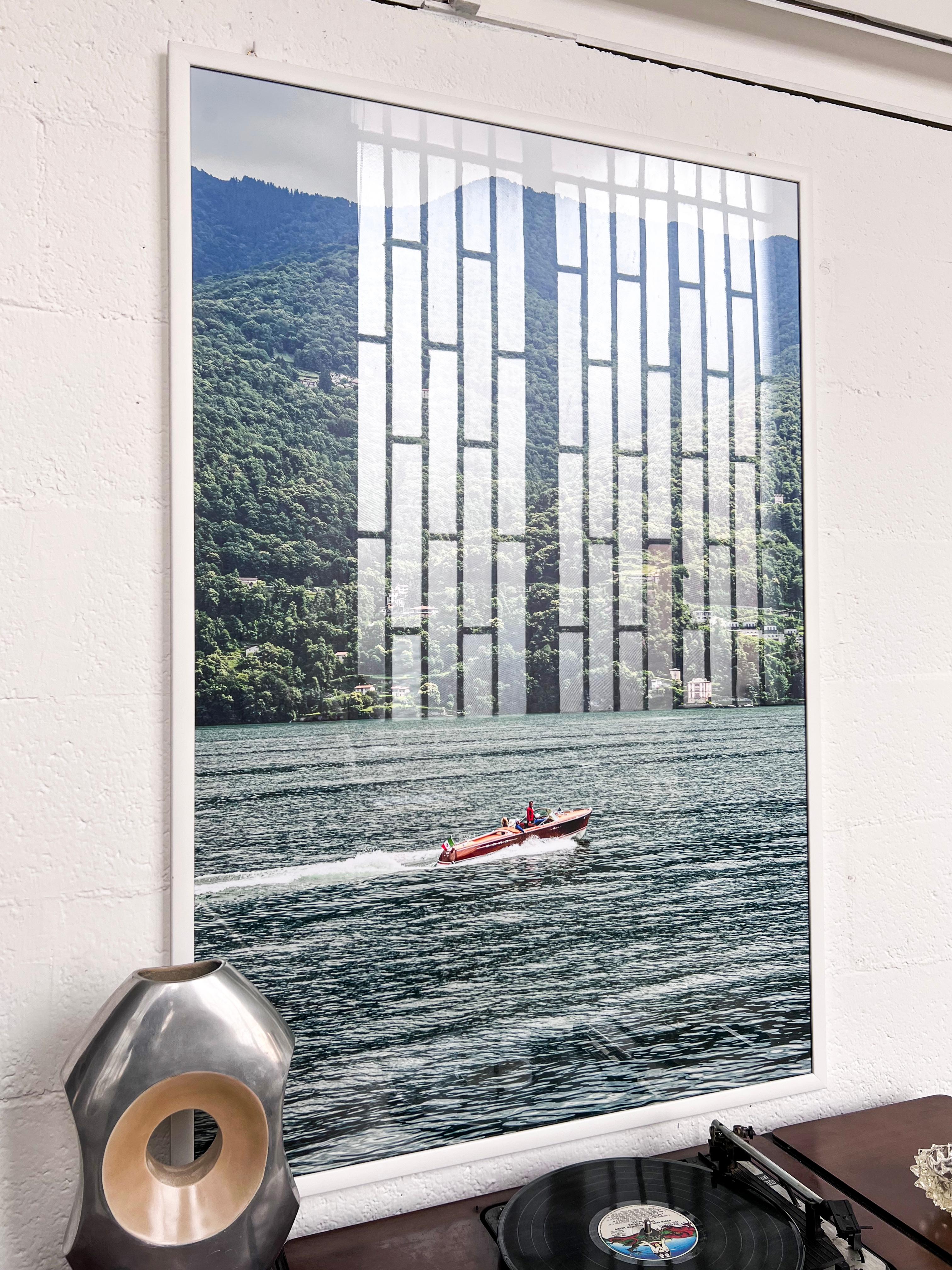 Contemporary Riva Aquarama on Lake Como Art Print by Spinzi, Italian Dolcevita For Sale