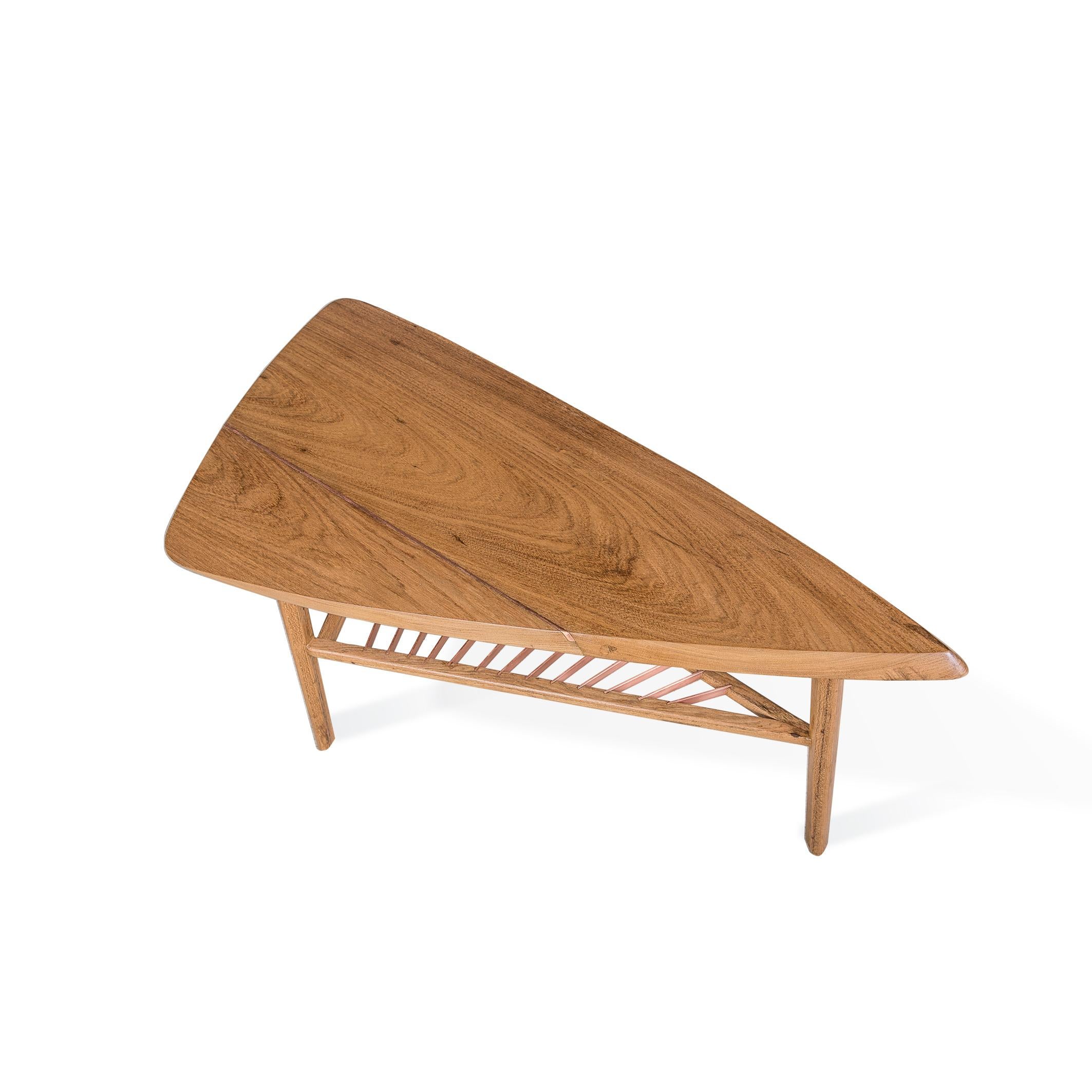 'Riva' Minimalist Organic Coffee Table in Brazilian Hardwood by Knót Artesanal For Sale 1