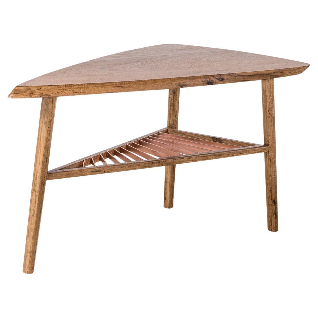 'Riva' Minimalist Organic Coffee Table in Brazilian Hardwood by Knót Artesanal For Sale