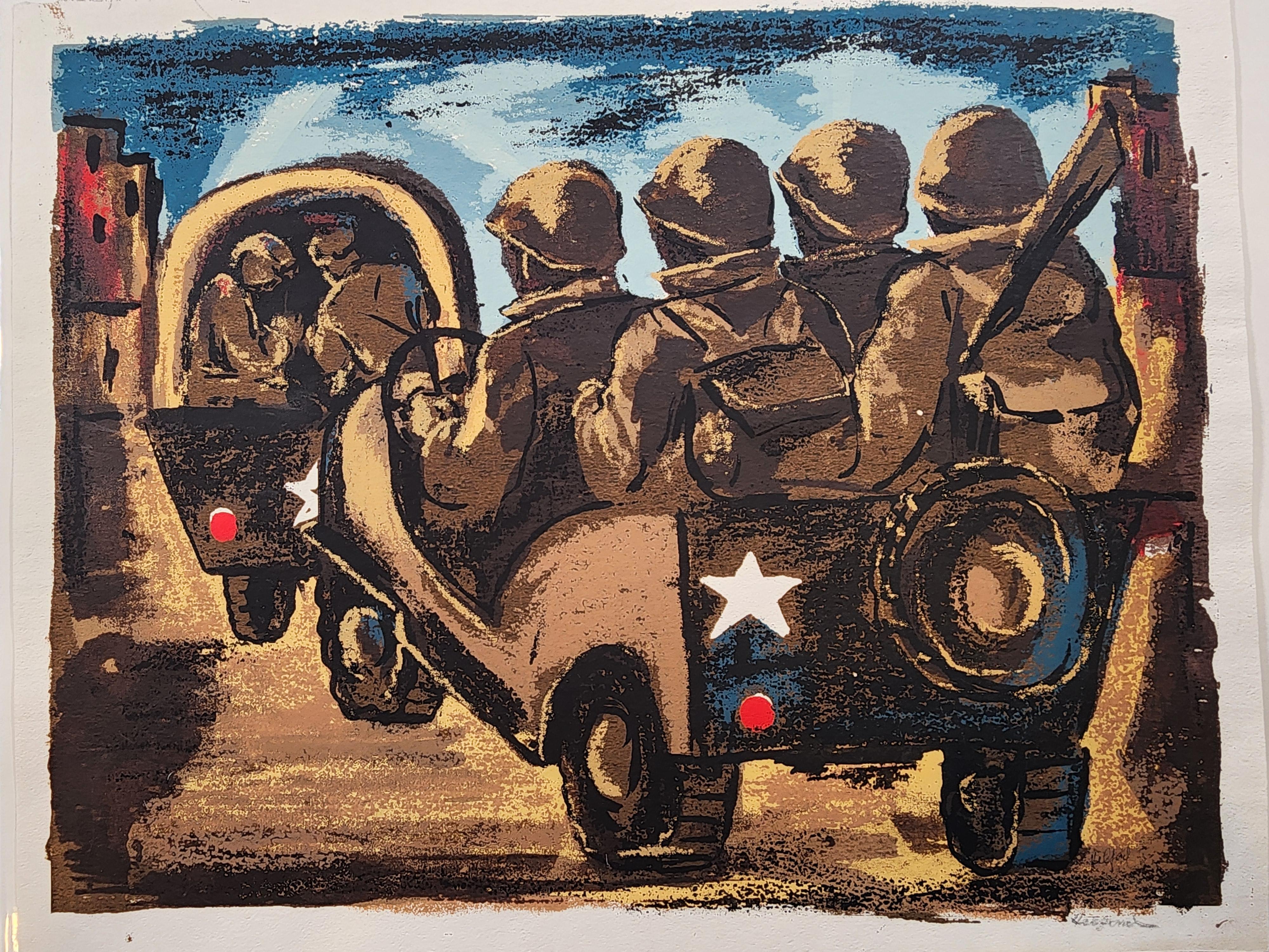 Soldiers  - Print by Riva Helfond