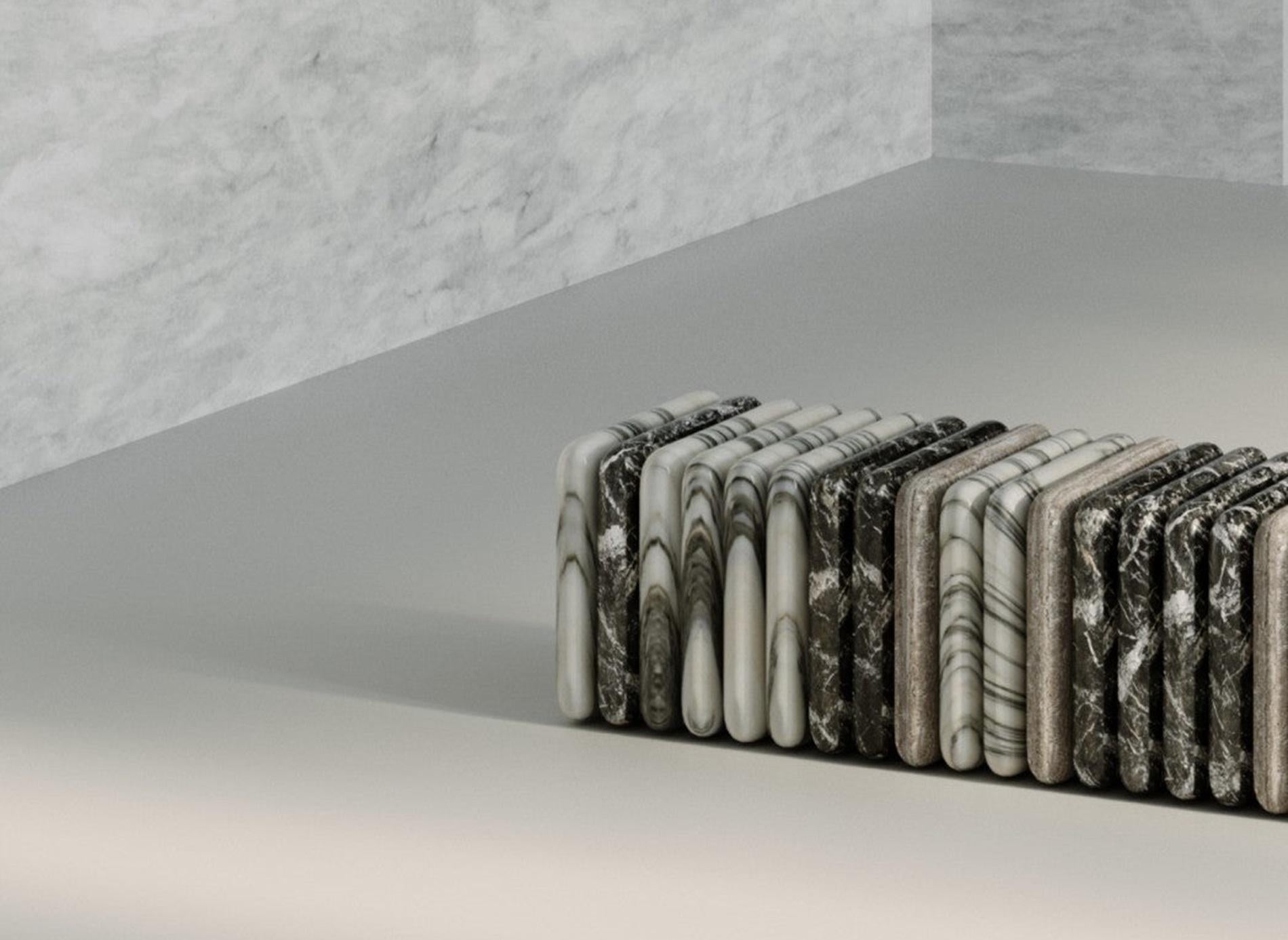 Hand-Carved Riva Marble Bench For Sale