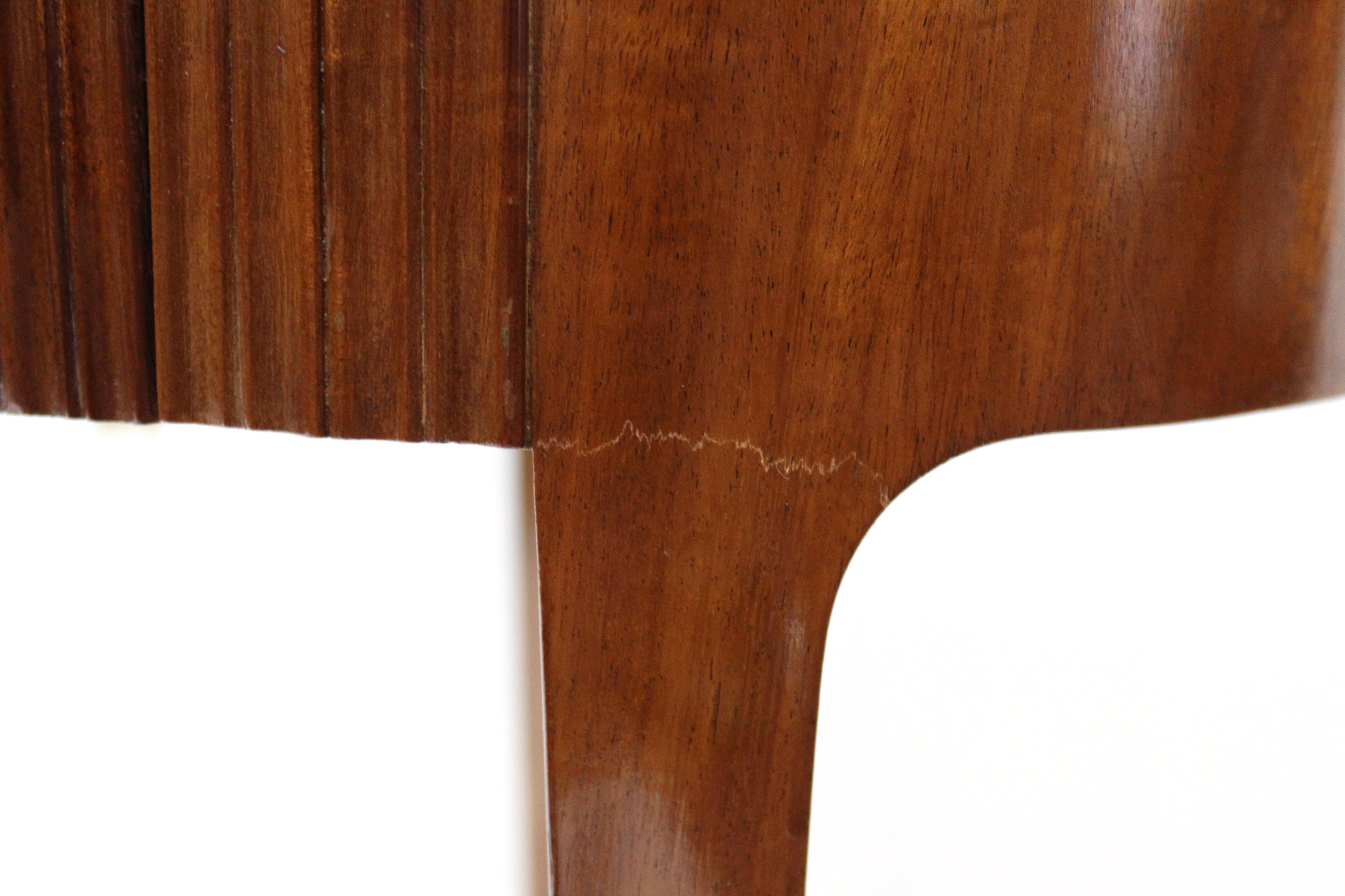 Riva Mobili D'Arte Italian Modernist Carved Wood Tripod Side or End-tables 10