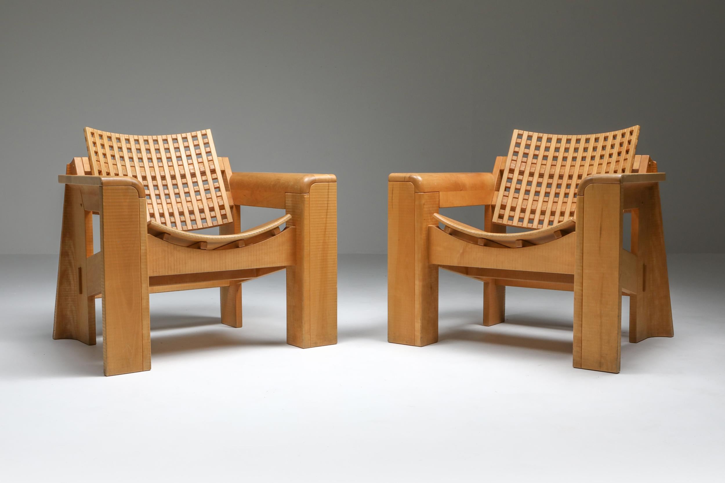 Late 20th Century Rivadossi Armchairs Italy, a Pair