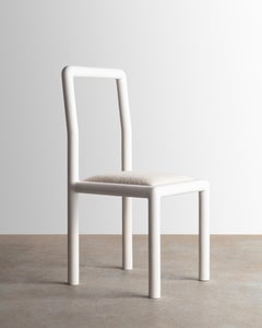 Rival Dining Chair Bleached Maple with Natural Boucle upholstery