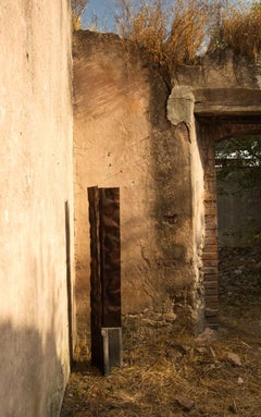 Rivarno Sculptural Lighting Totem in Copper and Volcanic Rock by Aura Carpio