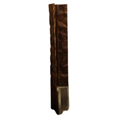 Rivarno Sculptural Lighting Totem in Copper and Volcanic Rock by Aura Carpio