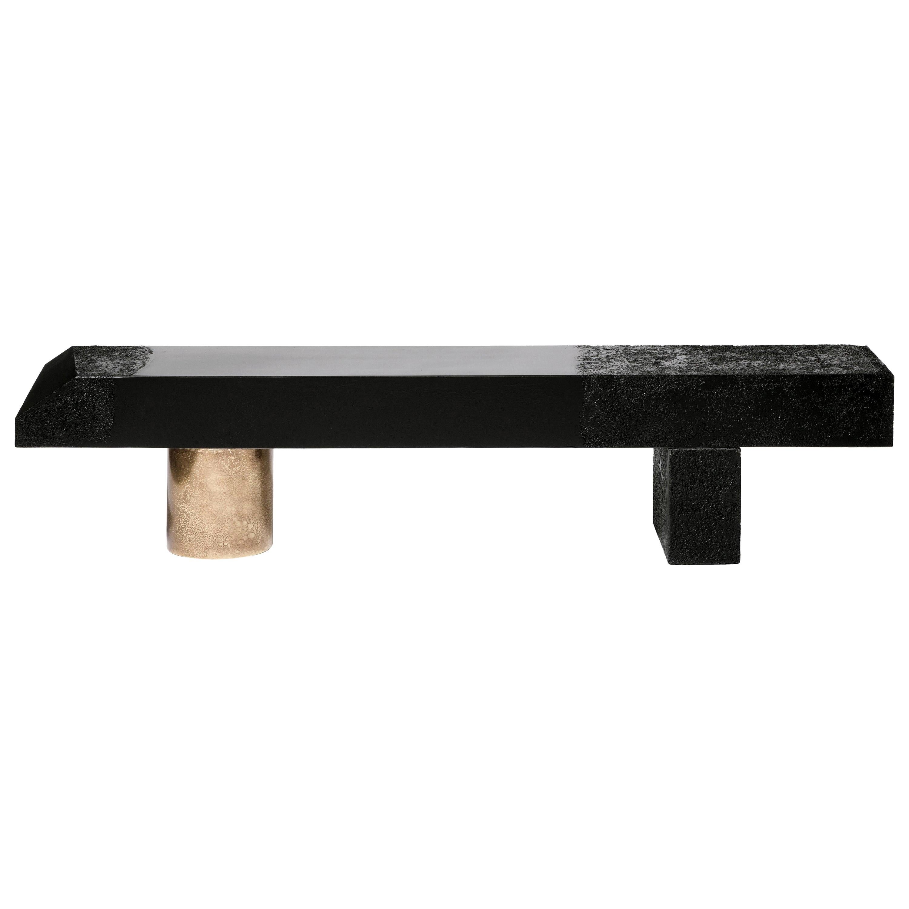 Rive Bench Small by Draga&Aurel Cement and Bronze, 21st Century For Sale
