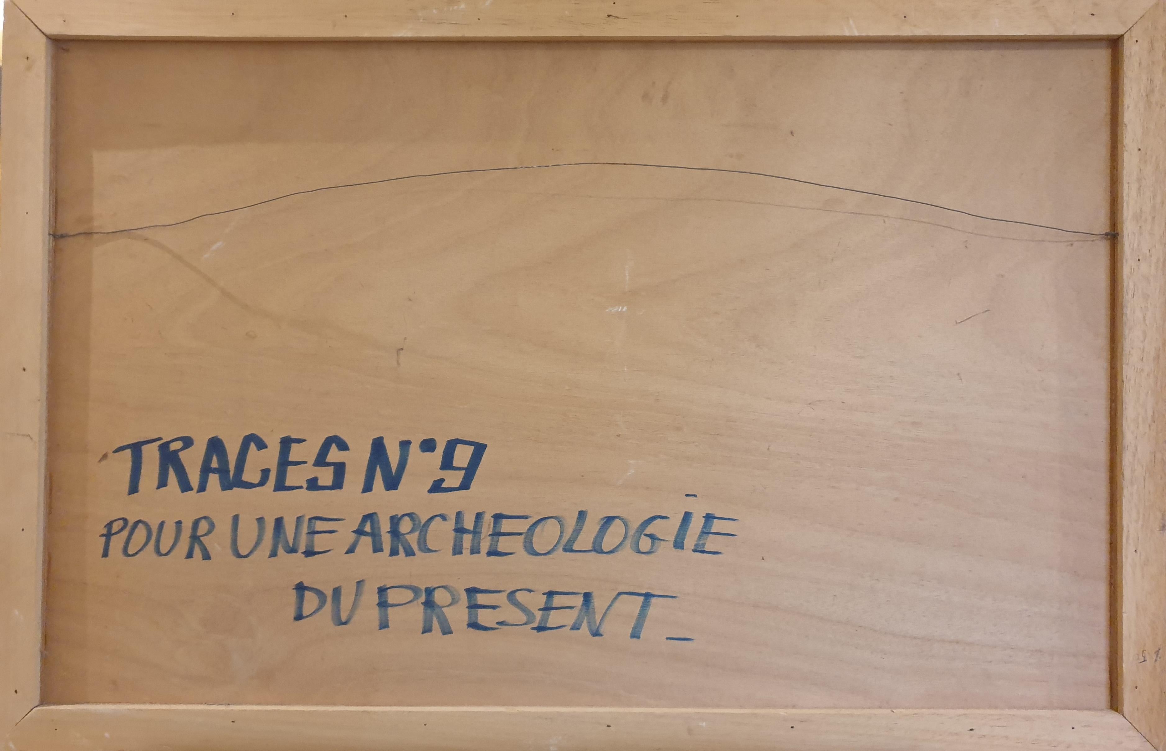 Grande geometrico astratto. Traces No.9. Pour une Archéologie du Présent. - Painting di Rivel