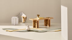 Rivelo Benches Tables Yellow Violet Black Customizable Table in Finiture