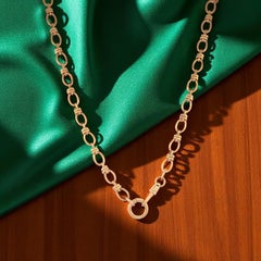 River  14k Yellow Gold Chain – 18" Large Oval Links with Round Push Clip