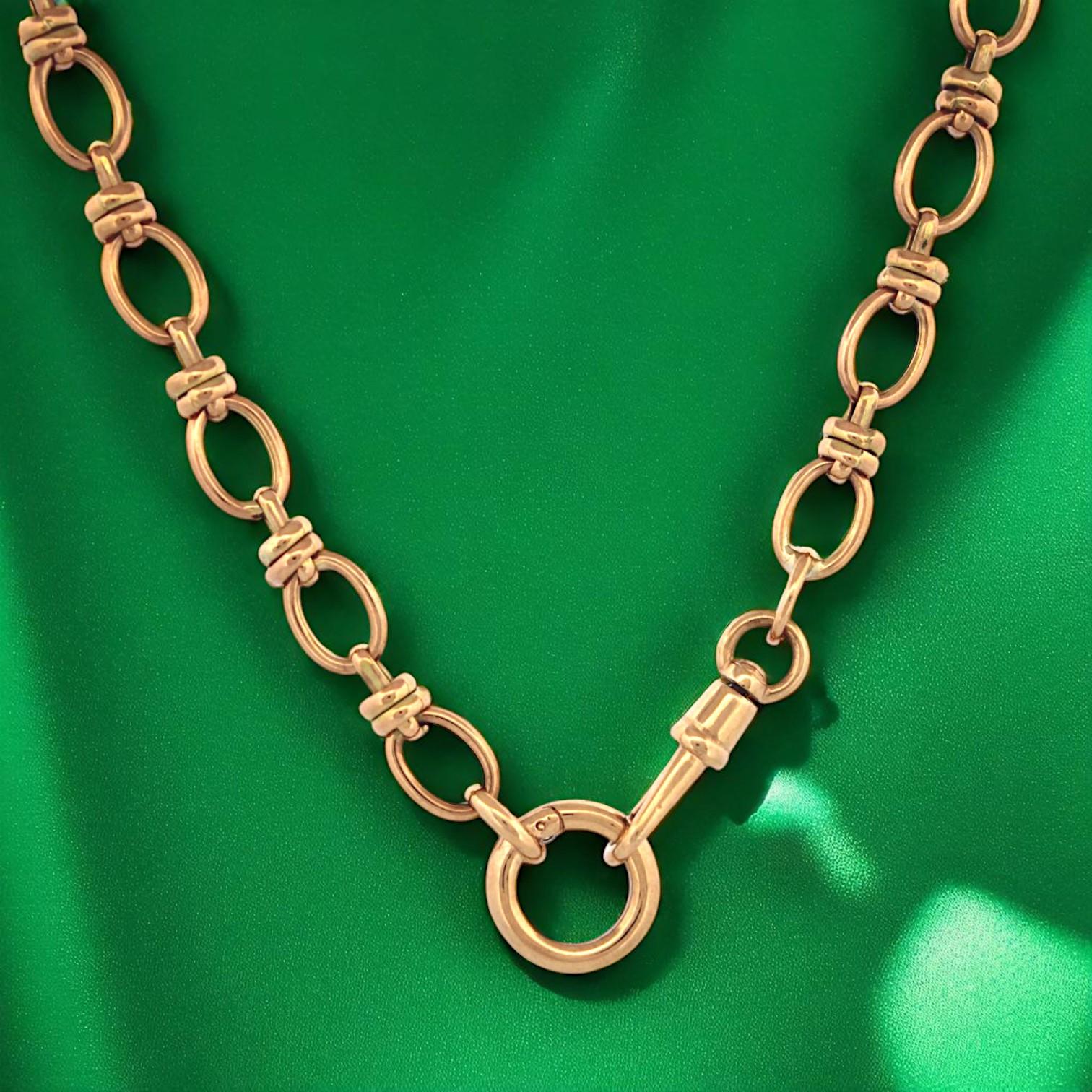 Art Deco River  14k Yellow Gold Chain – 18