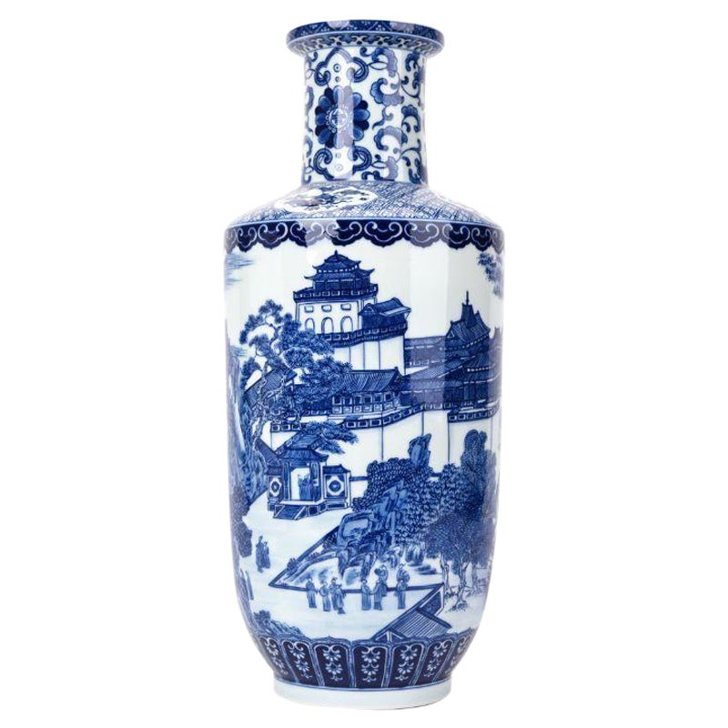 River Crossing, Four Treasures Vase by WL Ceramics