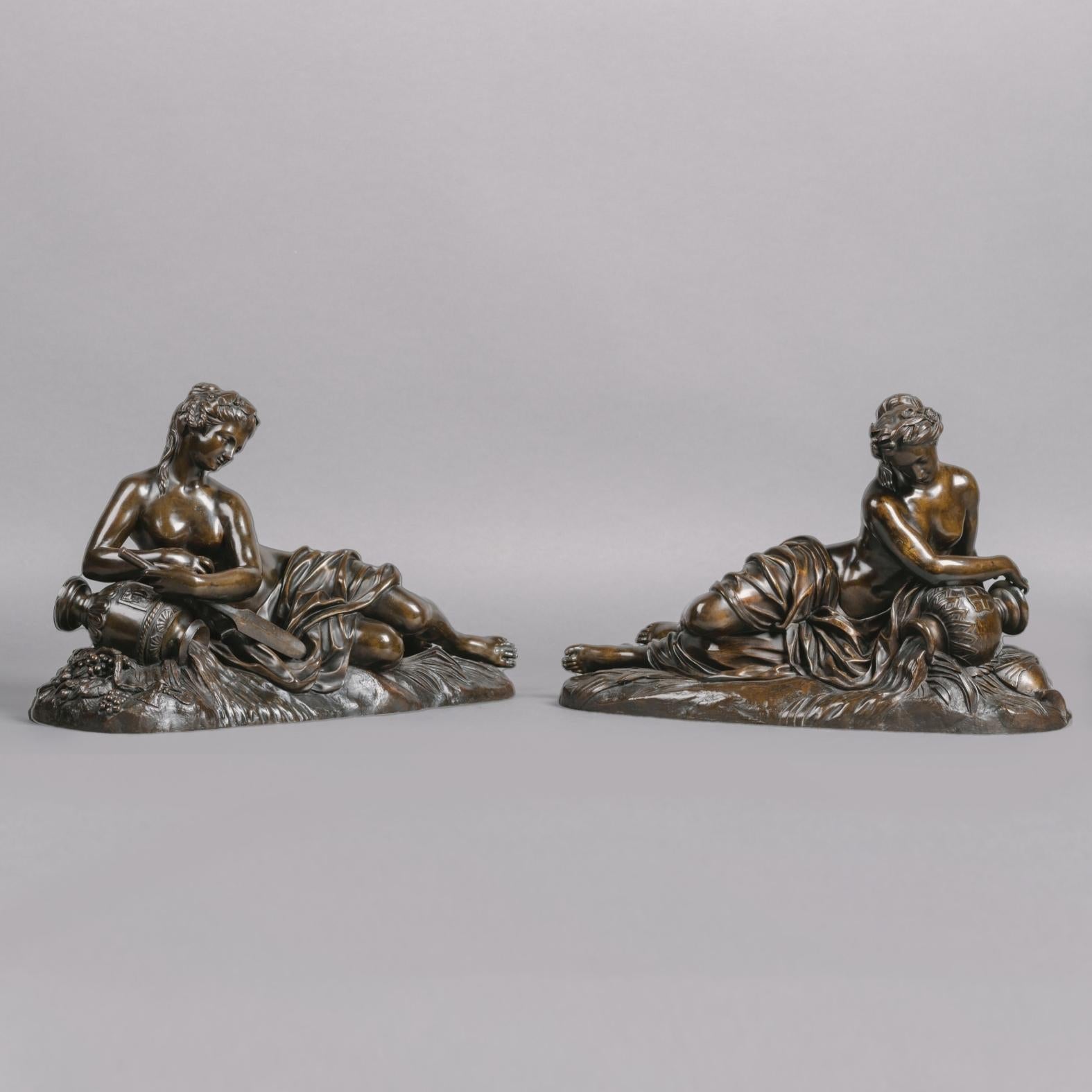 19th Century River Nymphs, After Jean Goujon For Sale