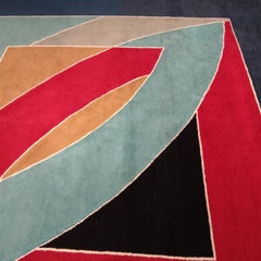 Tappeto ad arazzo in lana 'River of Ponds' di Frank Stella, 1970