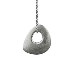 River Pebble Pendant Necklace in Sterling Silver 925 by Leonie Simpson