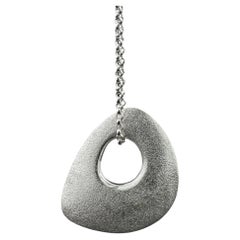 River Pebble Pendant Necklace in Sterling Silver 925 by Leonie Simpson