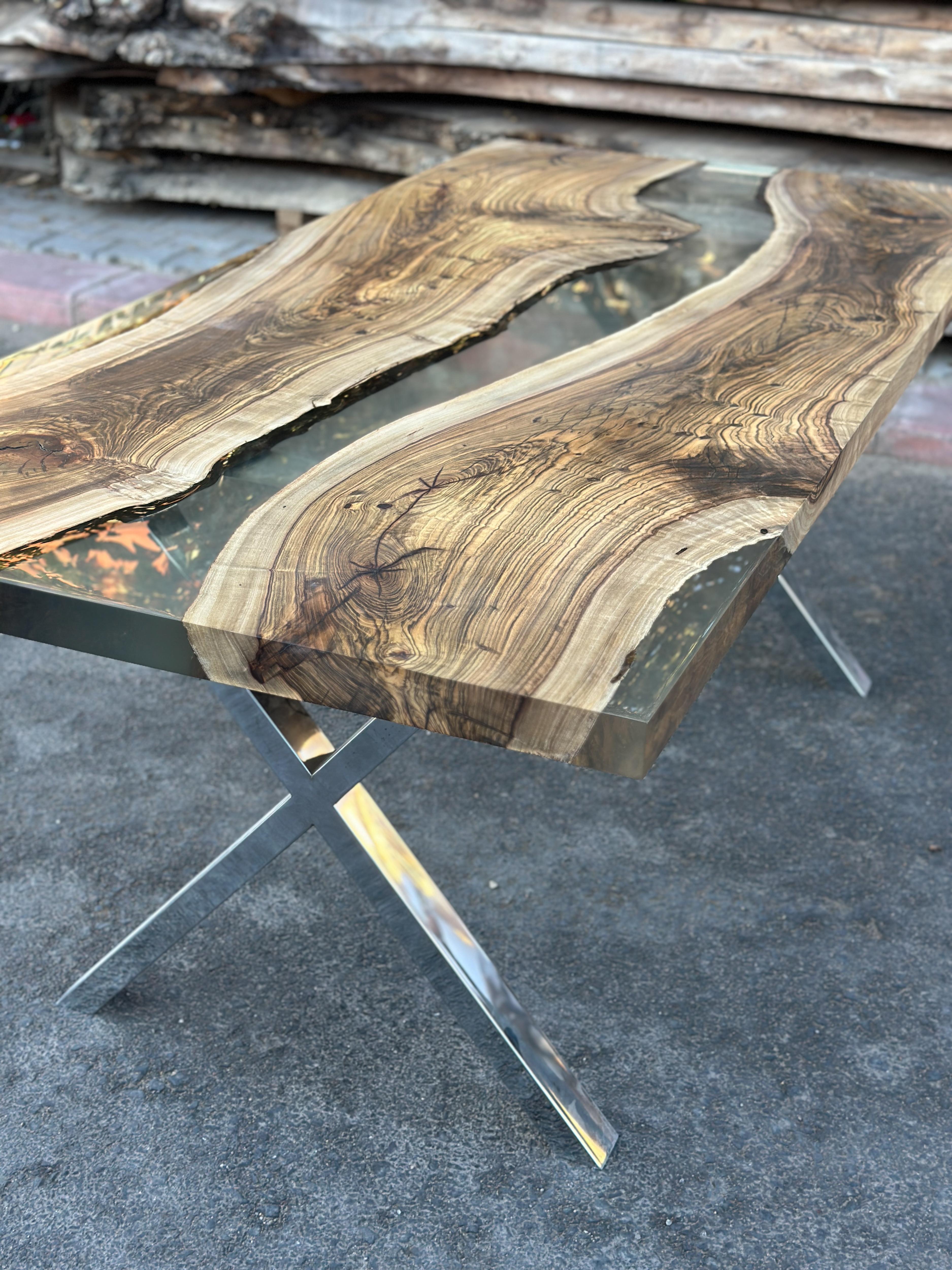 Table de salle à manger Live Edge River Table en vente 1