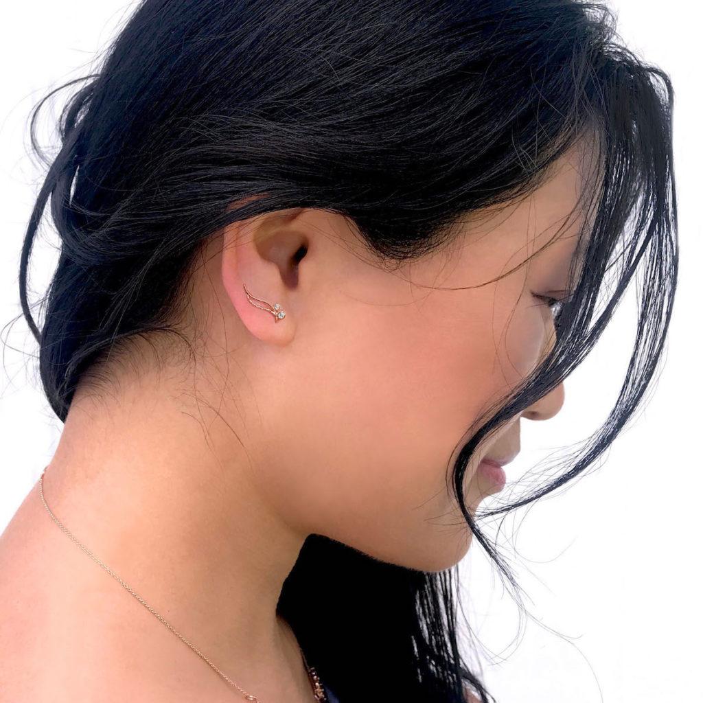 twist ear climber earrings