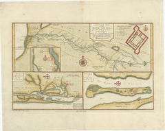 River Sanaga, West Africa – Elegant French Exploration Map, c.1750