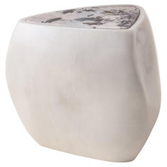 River Side Table in Cream with Patagonia Marble