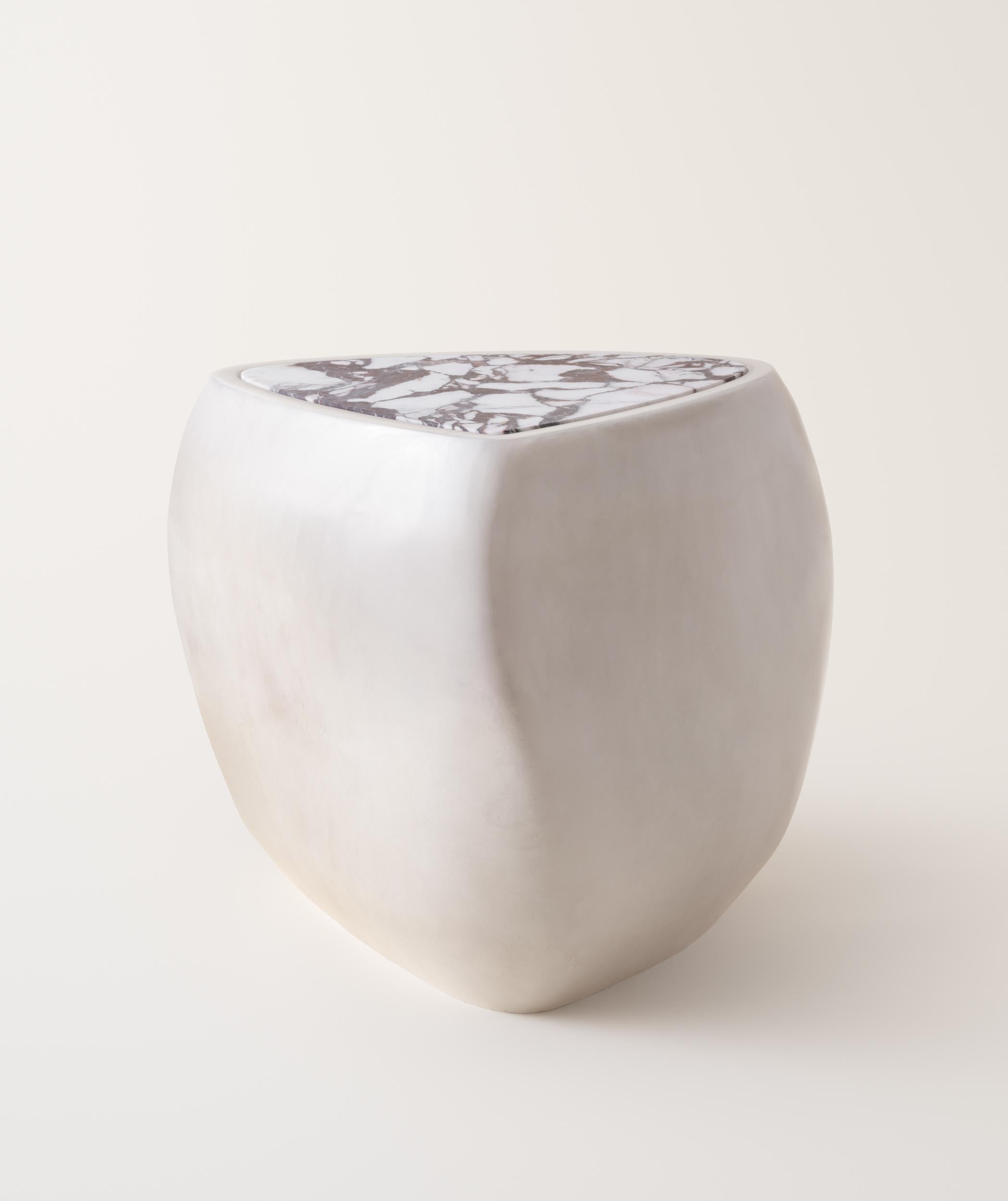Table d'appoint River Cream avec marbre statuaire en vente 5