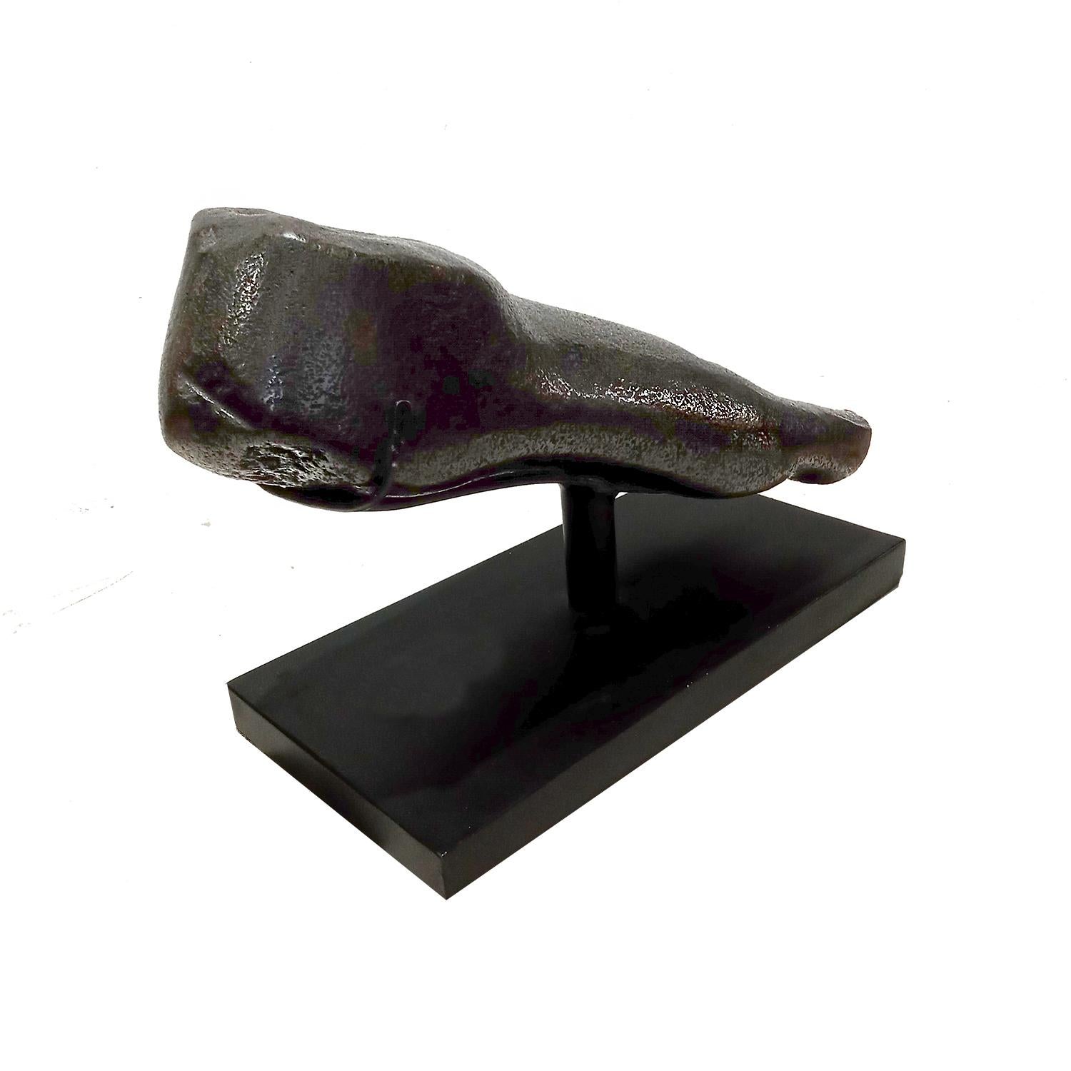 River Stone Foot Sculpture from Indonesia, on Stand For Sale 4