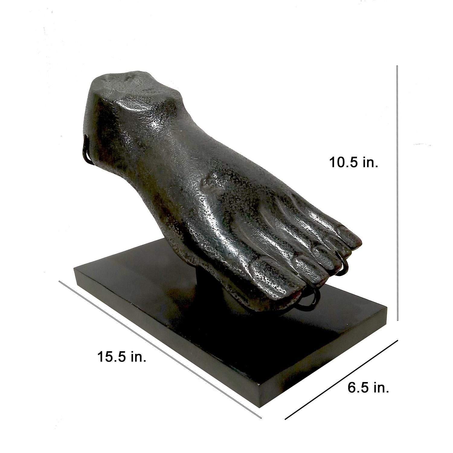 River Stone Foot Sculpture from Indonesia, on Stand For Sale 7