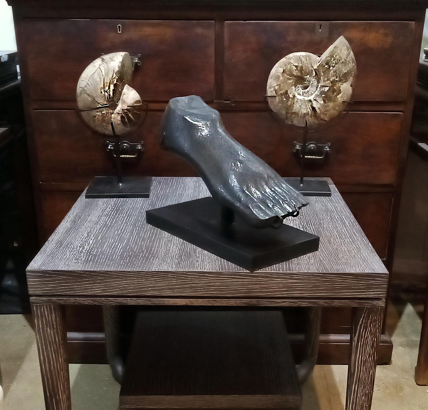 River Stone Foot Sculpture from Indonesia, on Stand For Sale 10