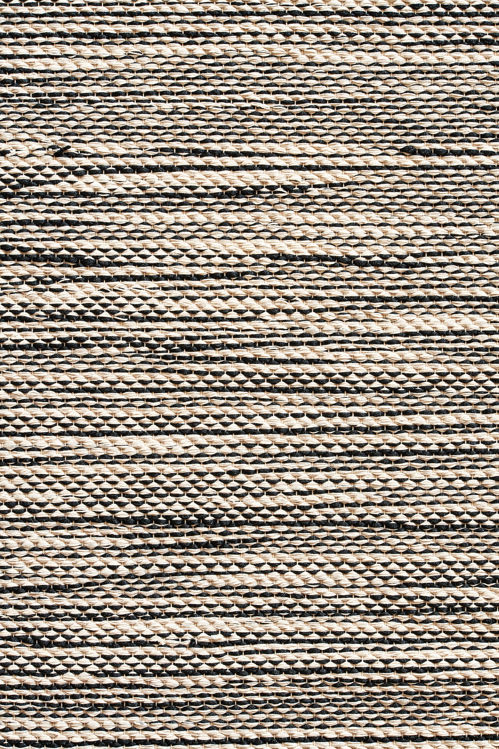 Israeli 'Rivers' Handmade Woven Indoor Rug in Black Sand by Iota For Sale