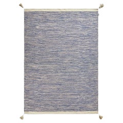 'Rivers' Handmade Woven Indoor Rug in Blue Sand by Iota