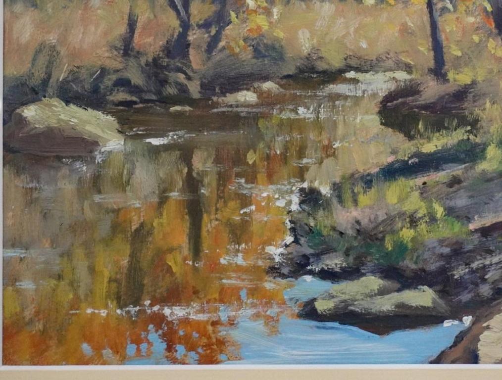 Riverside Landscape Study Painting By Brian Grimm  In Good Condition For Sale In Seguin, TX