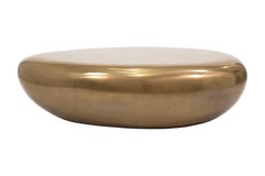 Riverstone Gold Leaf Egg Shaped Coffee Table For Philips Collection