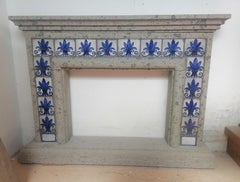 Rivestimento camino in pietra e ceramica -made in Italy