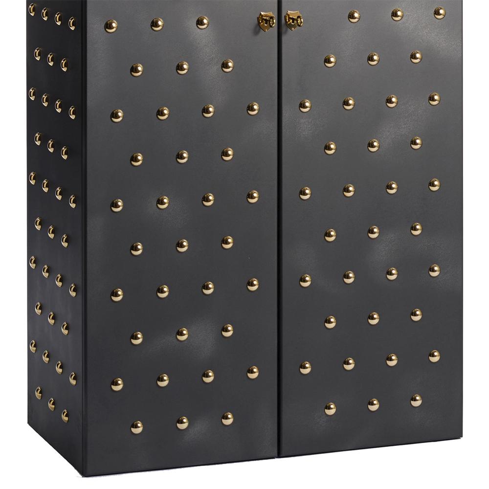 Italian Riveted Cabinet in Casted Iron in Iron Finish