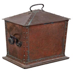 Riveted Copper Arts and Crafts Kindling Box