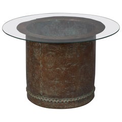Riveted Copper Early 19th Century Oversize Log Bin, as Coffee Table