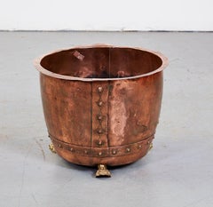 Riveted Copper Log Bin