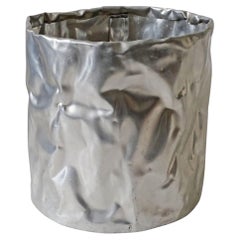 Riveted, Hammered and Formed Aluminum Sheet Paper Waste Basket