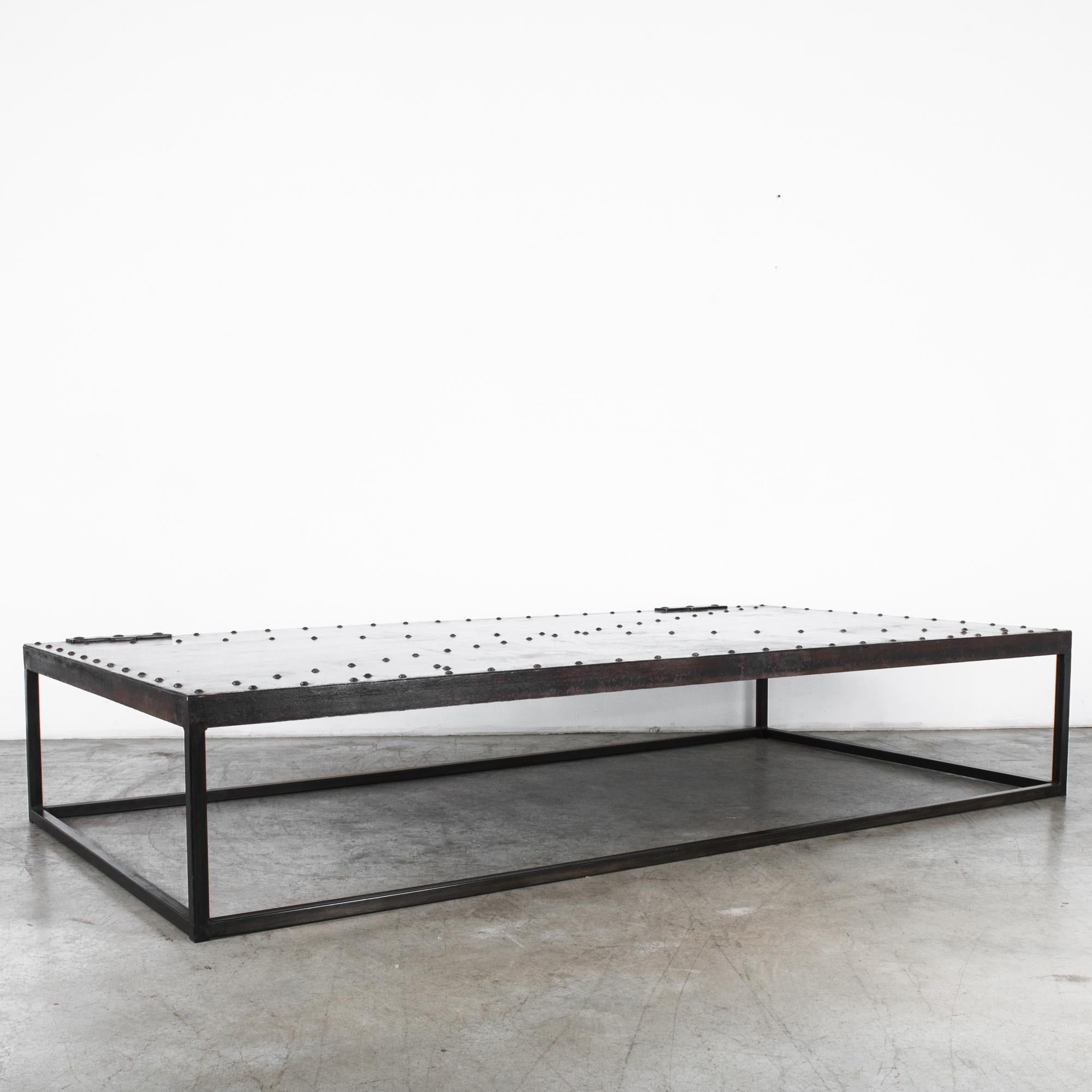 Industrial Riveted Iron Coffee Table