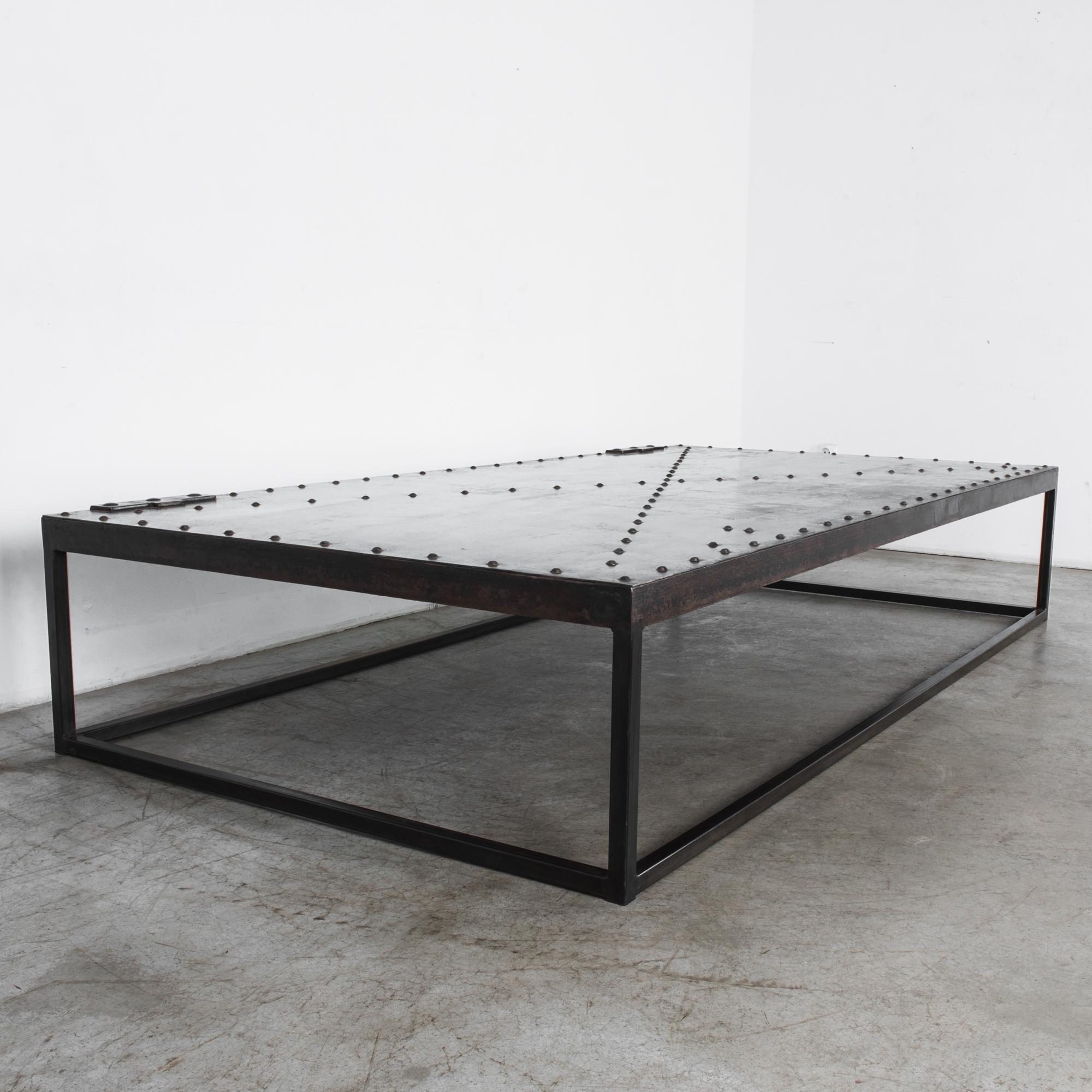 German Riveted Iron Coffee Table