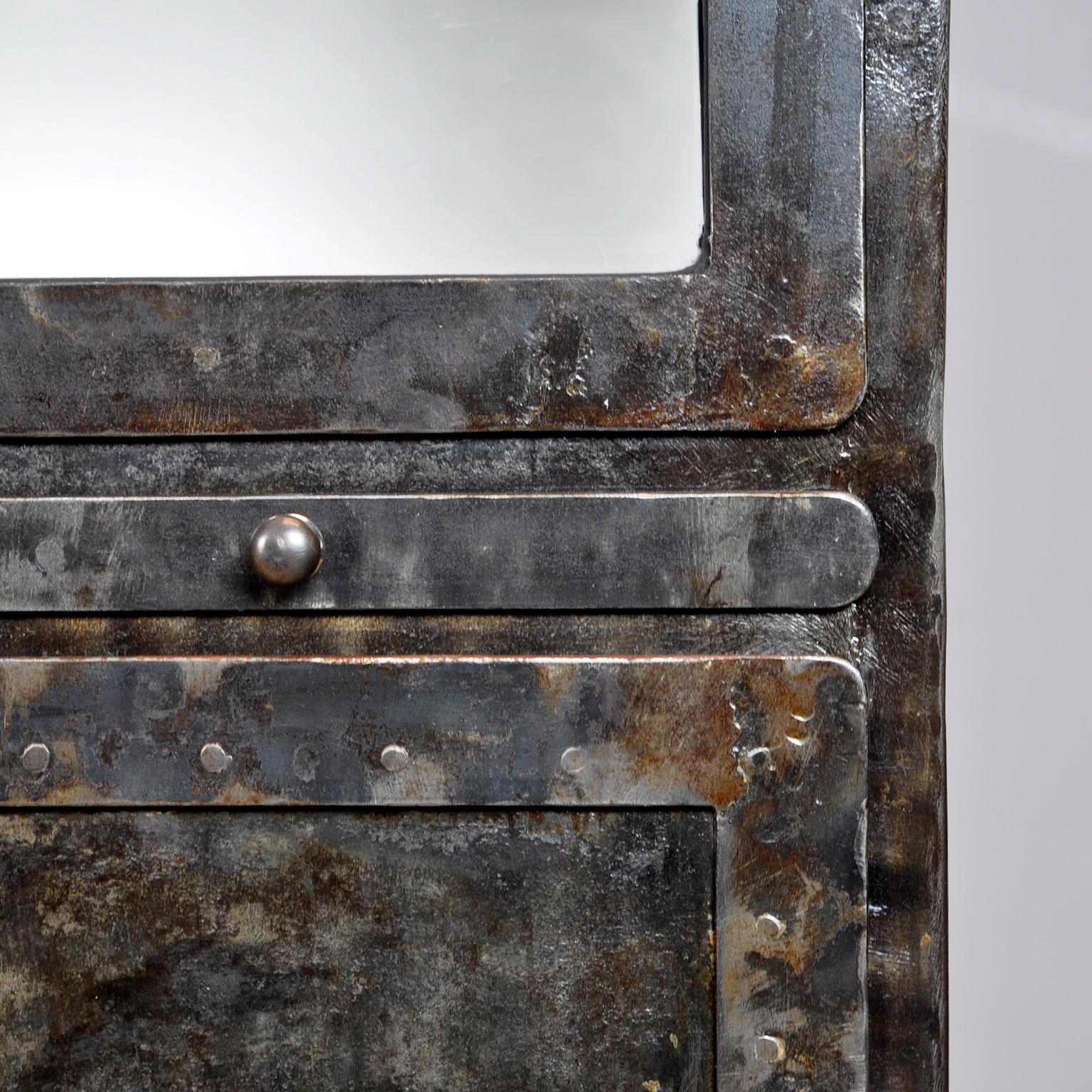 Riveted Iron Medical Cabinet from the 1920s 5
