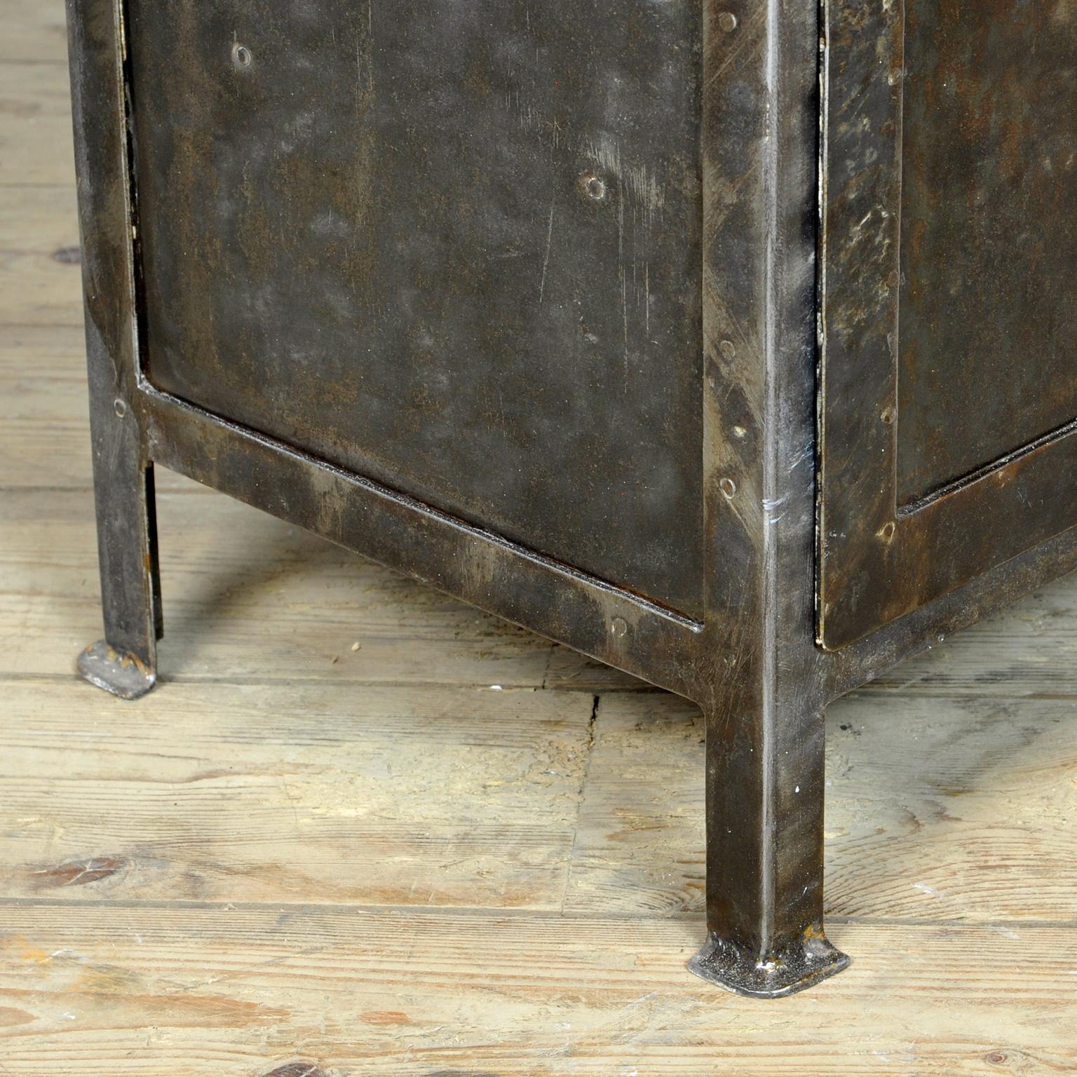 Riveted Iron Medical Cabinet from the 1920s 9