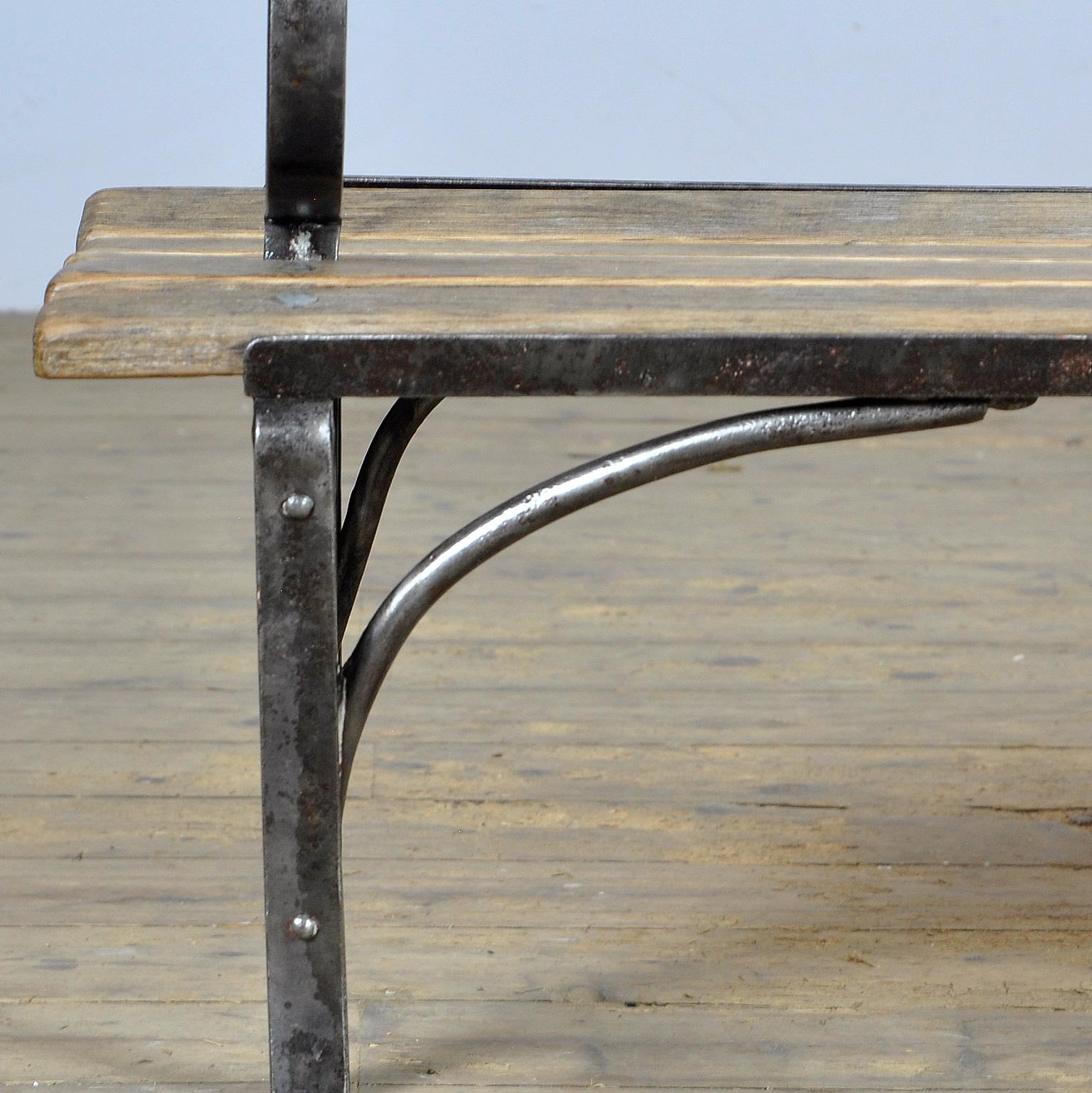 Riveted Iron Park Bench, 1920s 5