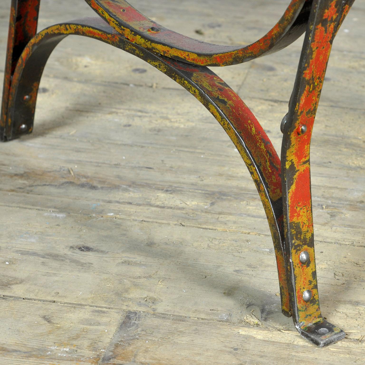 Riveted Iron Park Bench 1920s For Sale 4