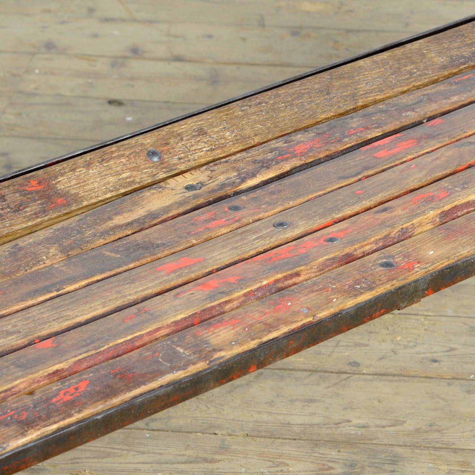  Riveted iron park bench 1920s  For Sale 6