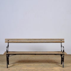 Banc de parc en fer repoussé, années 1920