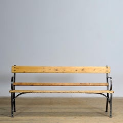 Banc de parc en fer riveté, années 1920