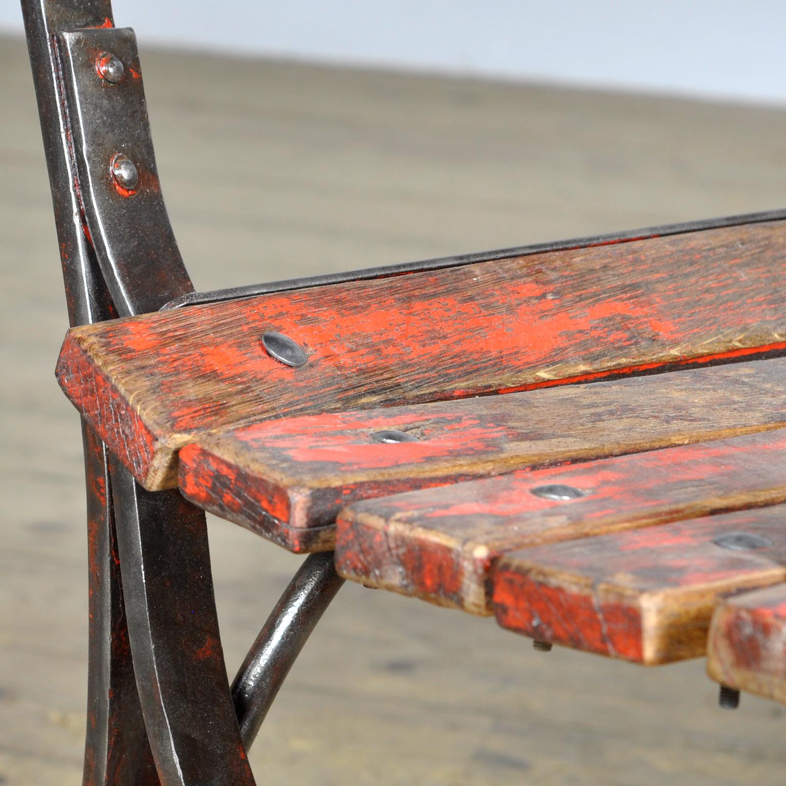  Riveted iron park bench 1920s  For Sale 1